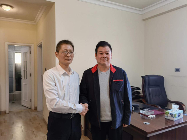 PP王者电子公司董事长王元旦一行接见中铁二局埃塞分公司
